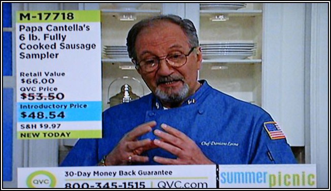 Damon Leigh as "Chef Damiano Leone" on QVC TV